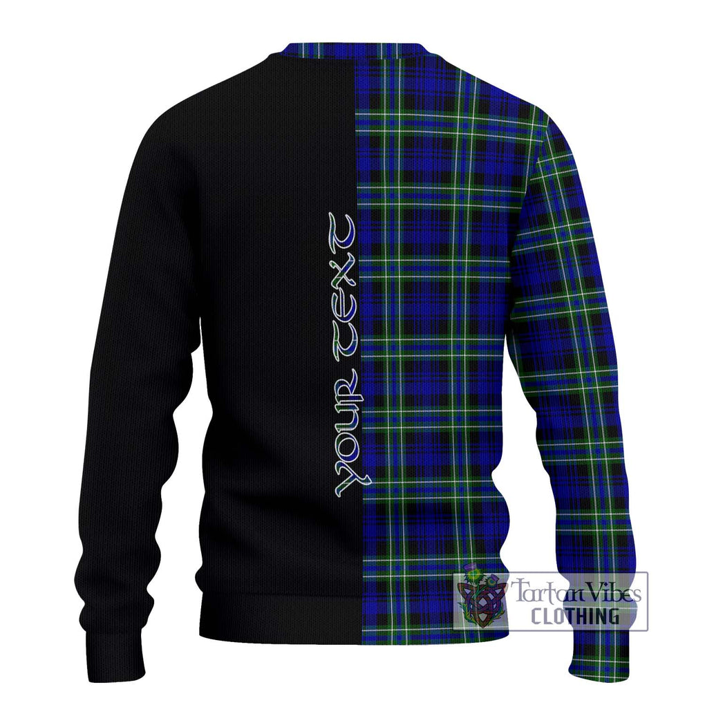 Arbuthnot Modern Tartan Knitted Sweater with Family Crest and Half Of Me Style - Tartanvibesclothing Shop