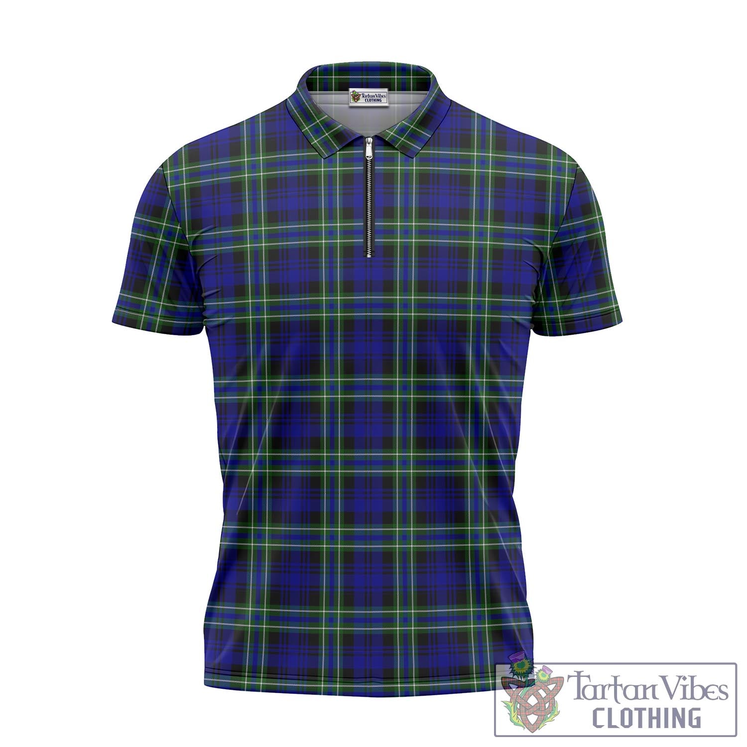 Tartan Vibes Clothing Arbuthnot Modern Tartan Zipper Polo Shirt