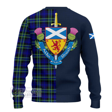 Arbuthnot Modern Tartan Ugly Sweater with Scottish Lion Royal Arm Half Style