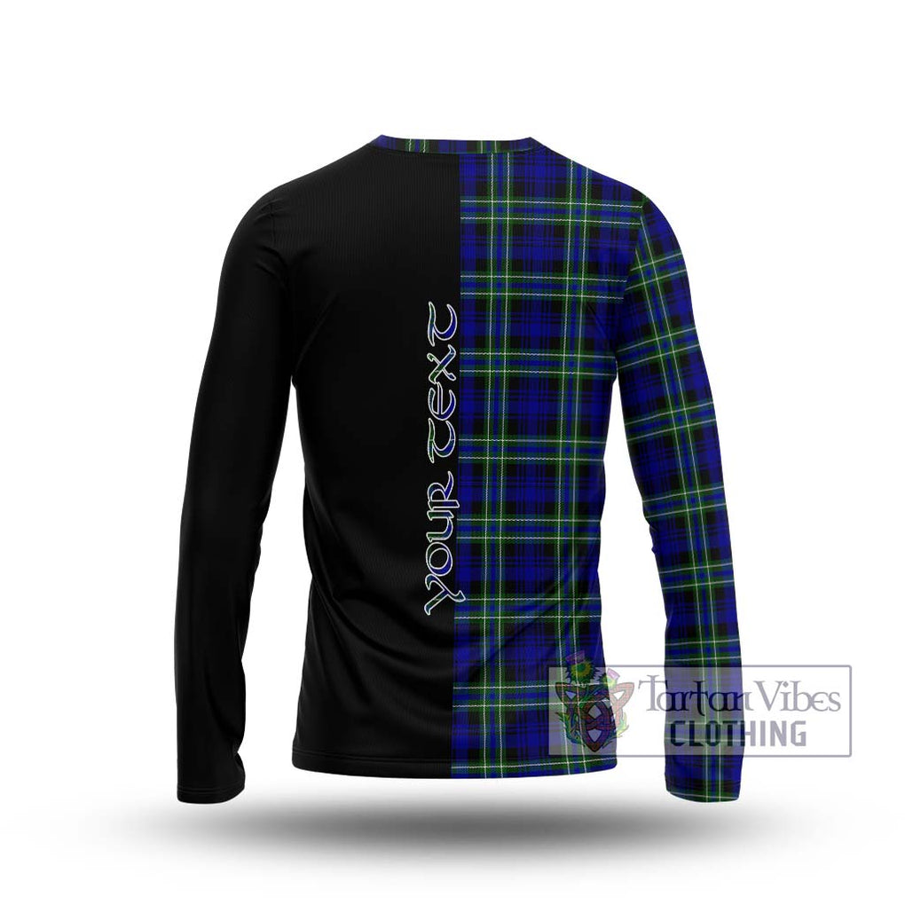 Arbuthnot Modern Tartan Long Sleeve T-Shirt with Family Crest and Half Of Me Style - Tartanvibesclothing Shop