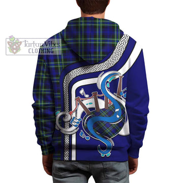 Arbuthnot Modern Tartan Hoodie with Epic Bagpipe Style