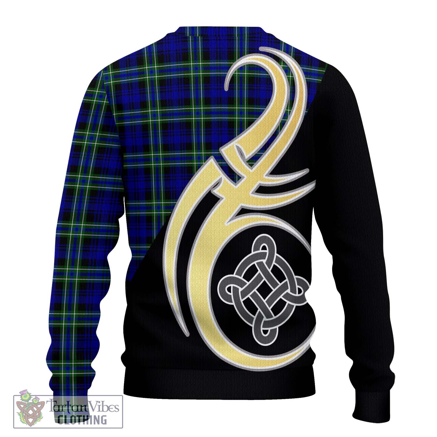 Arbuthnot Modern Tartan Knitted Sweater with Family Crest and Celtic Symbol Style - Tartan Vibes Clothing