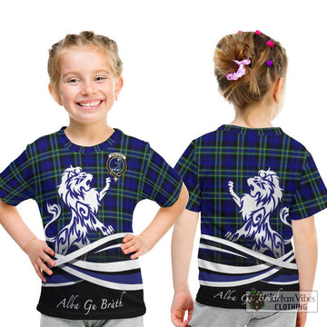 Arbuthnot Modern Tartan Kid T-Shirt with Alba Gu Brath Regal Lion Emblem