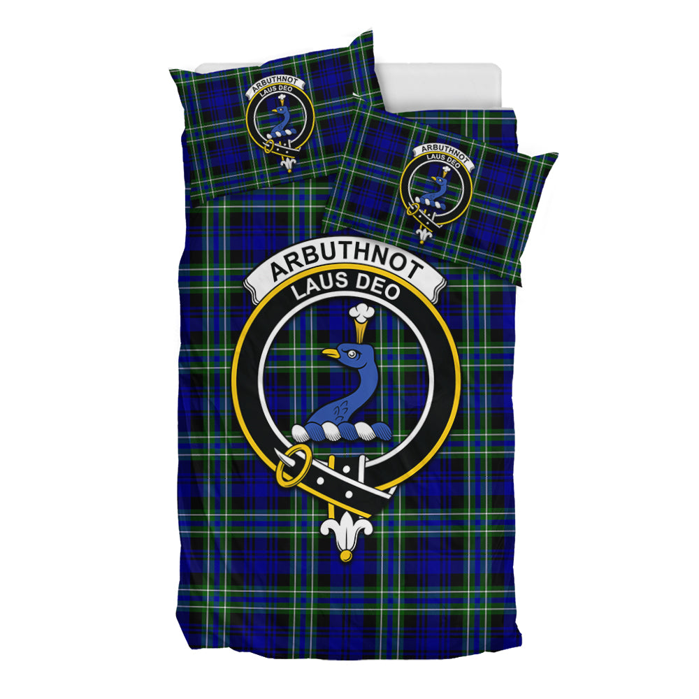 Arbuthnot Modern Tartan Bedding Set with Family Crest - Tartan Vibes Clothing