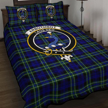 Arbuthnot Modern Tartan Quilt Bed Set with Family Crest