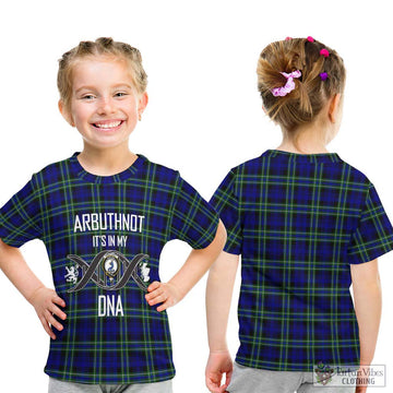 Arbuthnot Modern Tartan Kid T-Shirt with Family Crest DNA In Me Style