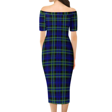 Arbuthnot Modern Tartan Off Shoulder Lady Dress