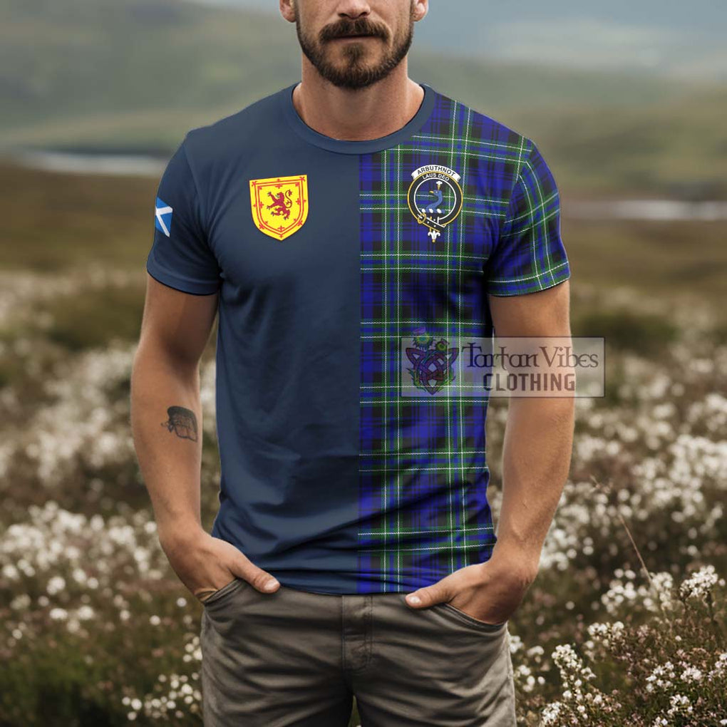 Tartan Vibes Clothing Arbuthnot Modern Tartan T-Shirt Alba with Scottish Lion Royal Arm Half Style