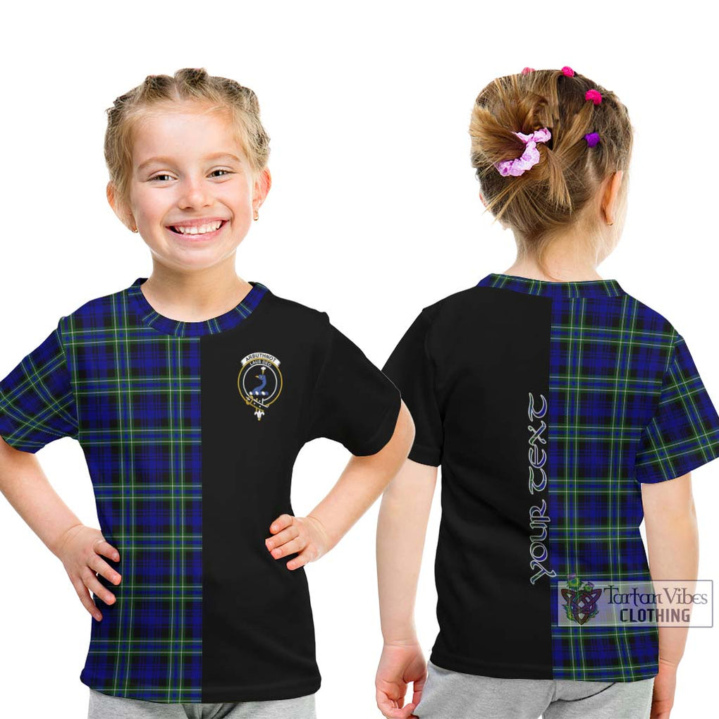 Arbuthnot Modern Tartan Kid T-Shirt with Family Crest and Half Of Me Style - Tartanvibesclothing Shop