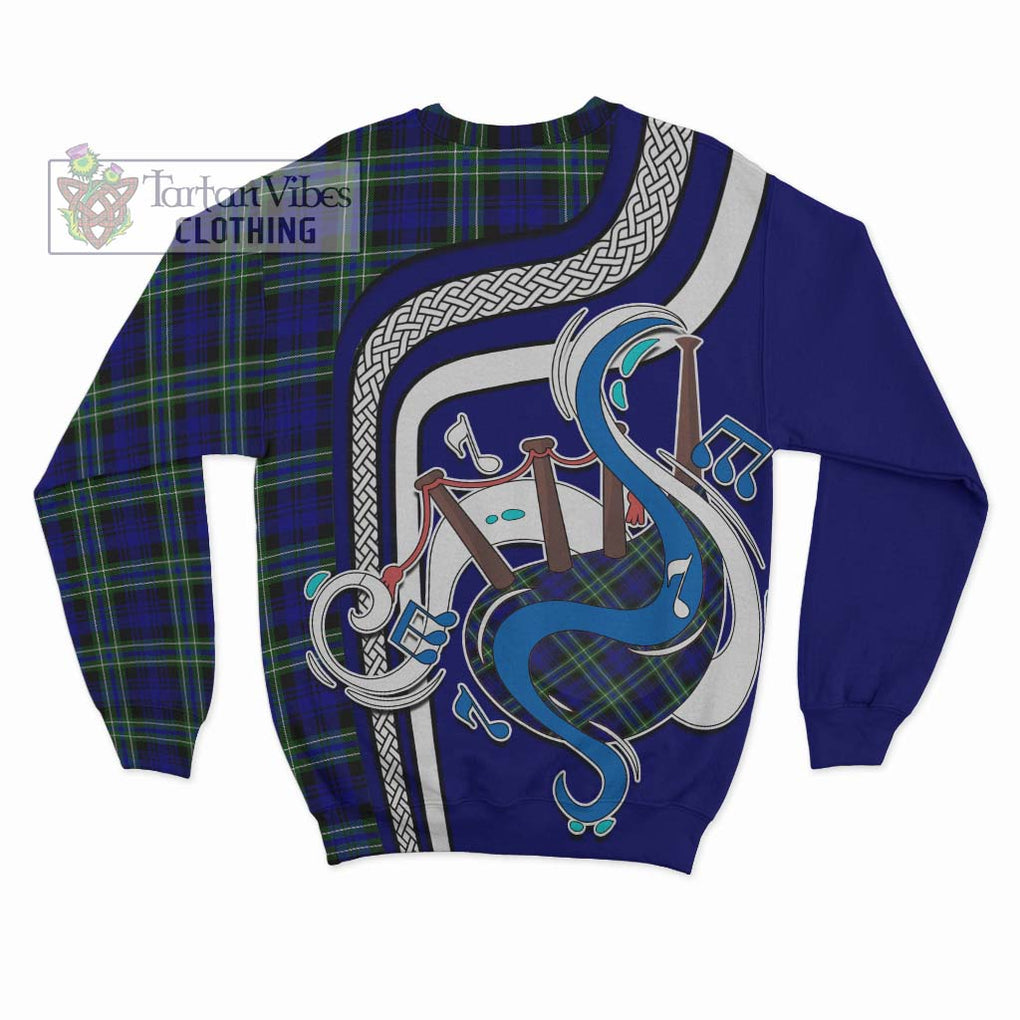 Arbuthnot Modern Tartan Sweatshirt with Epic Bagpipe Style - Tartanvibesclothing Shop