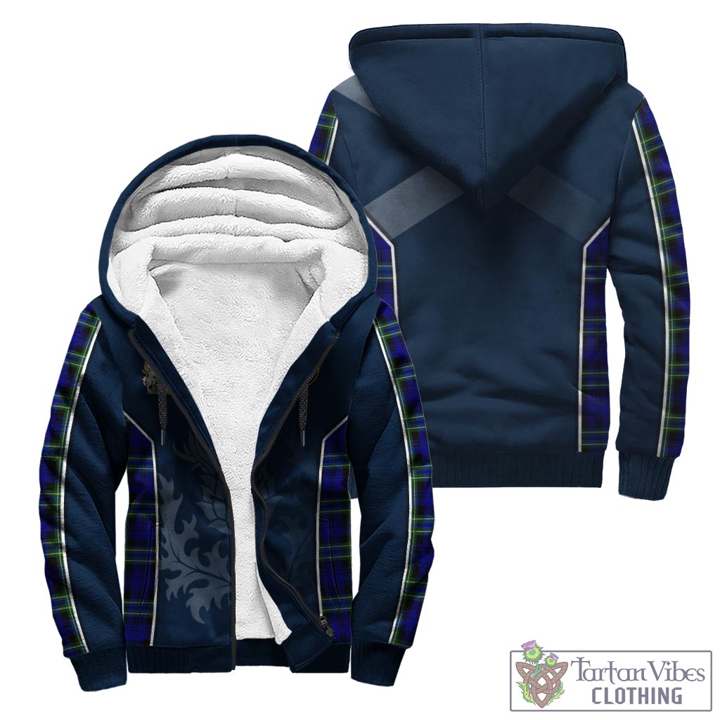 Tartan Vibes Clothing Arbuthnot Modern Tartan Sherpa Hoodie with Family Crest and Scottish Thistle Vibes Sport Style