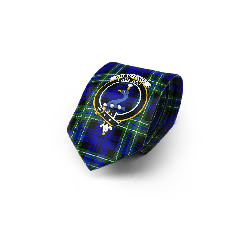 Arbuthnot Modern Tartan Classic Necktie with Family Crest - Tartan Vibes Clothing