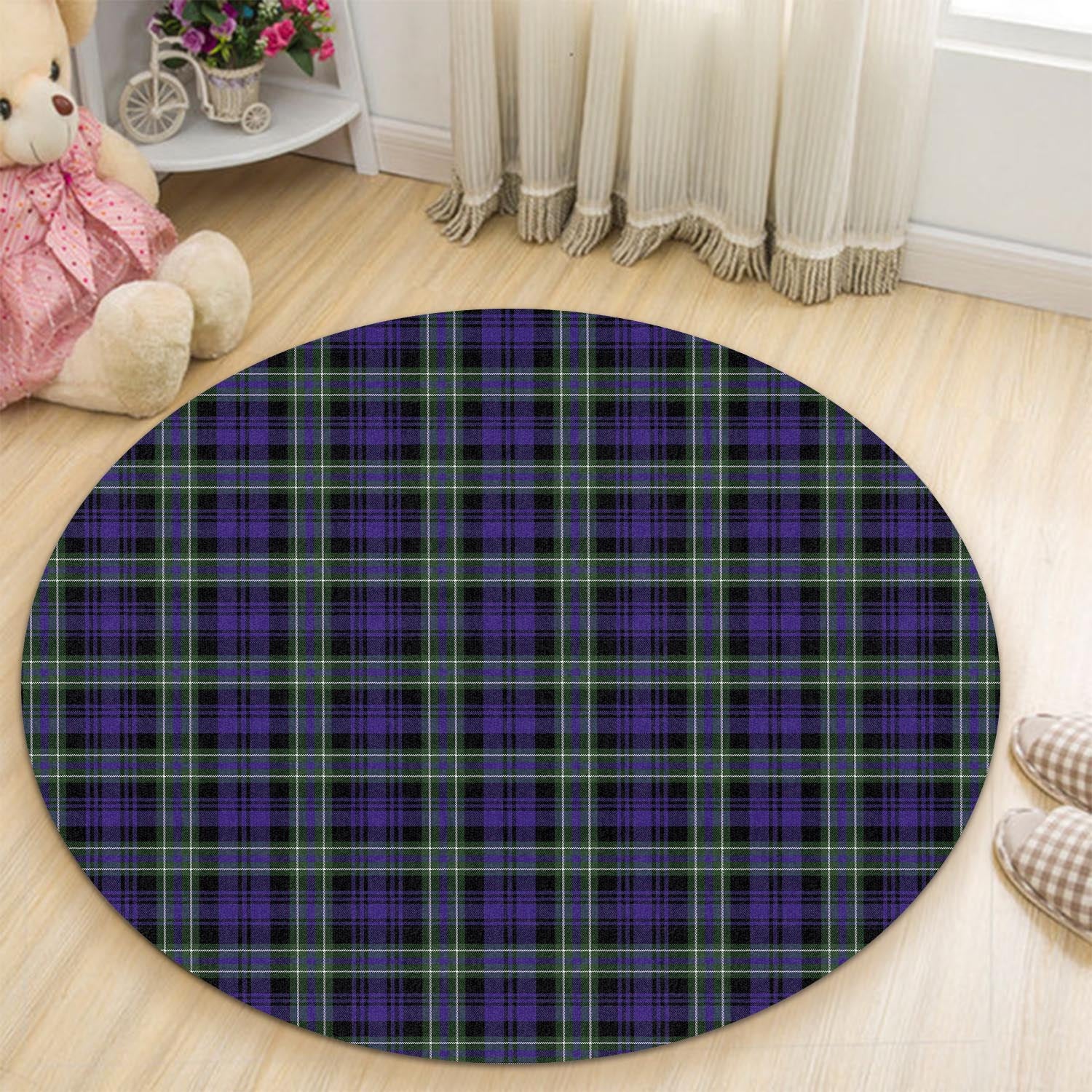 Arbuthnot Modern Tartan Round Rug - Tartanvibesclothing