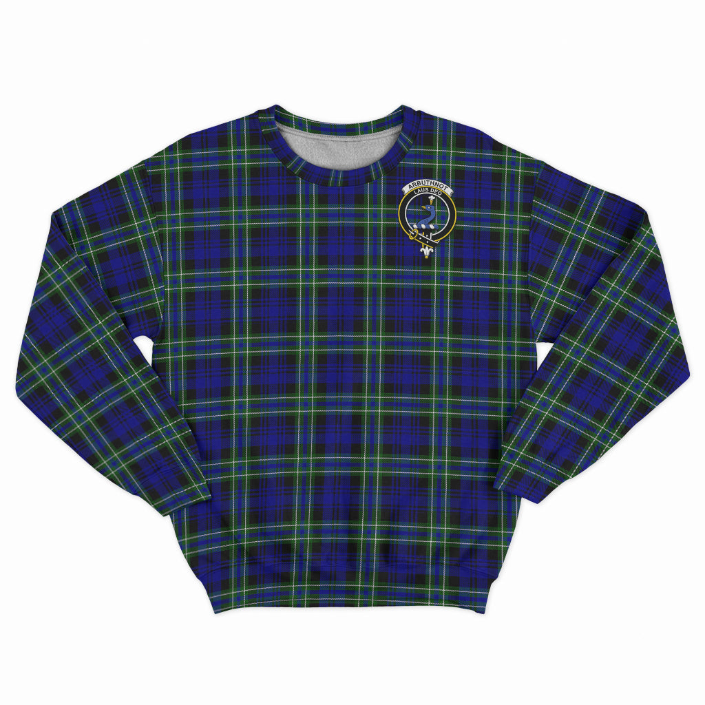 Arbuthnot Modern Tartan Sweatshirt with Family Crest - Tartan Vibes Clothing