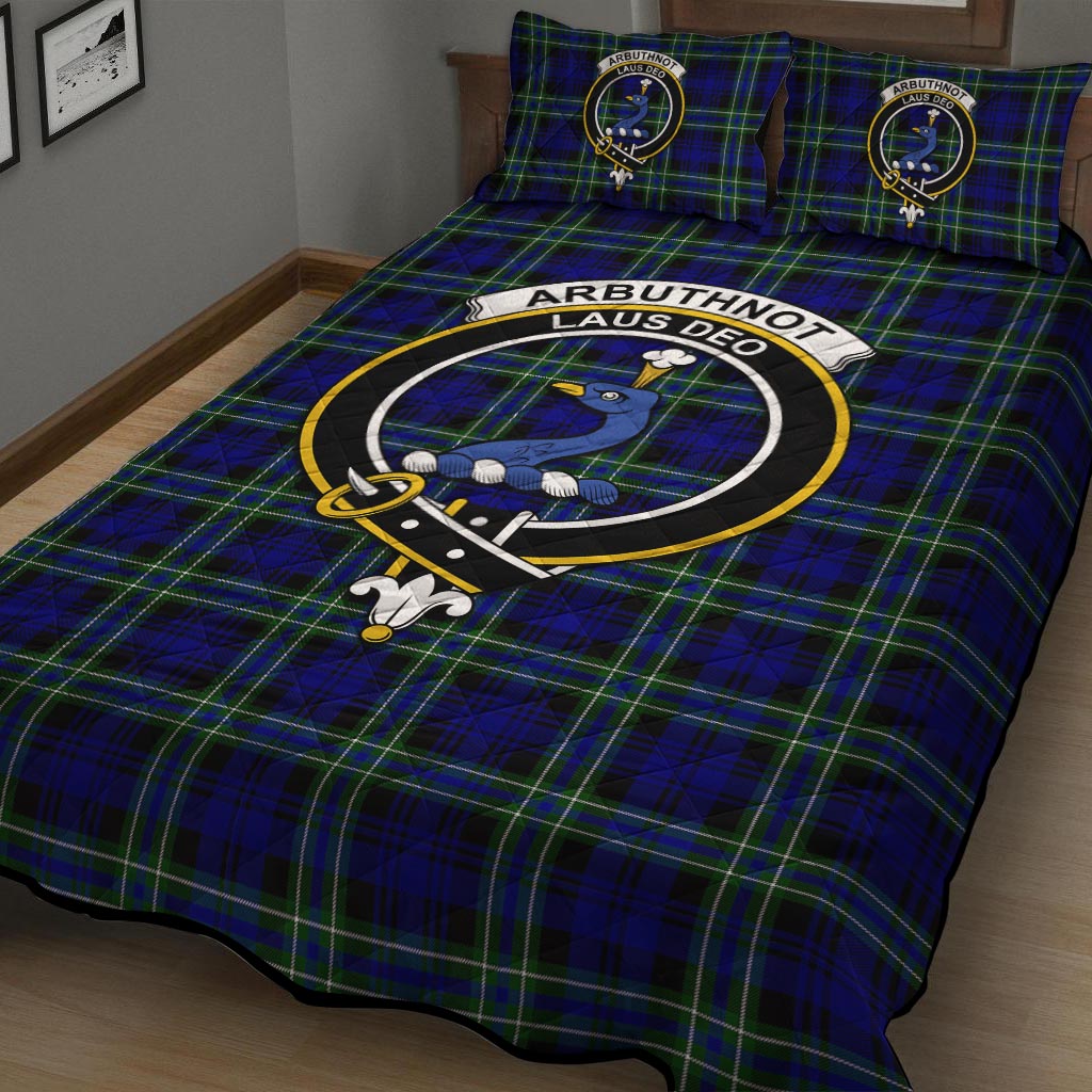 Arbuthnot Modern Tartan Quilt Bed Set with Family Crest - Tartan Vibes Clothing