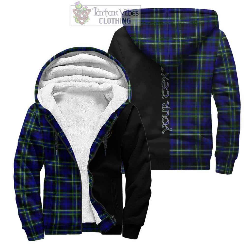 Arbuthnot Modern Tartan Sherpa Hoodie with Family Crest and Half Of Me Style Unisex - Tartanvibesclothing Shop