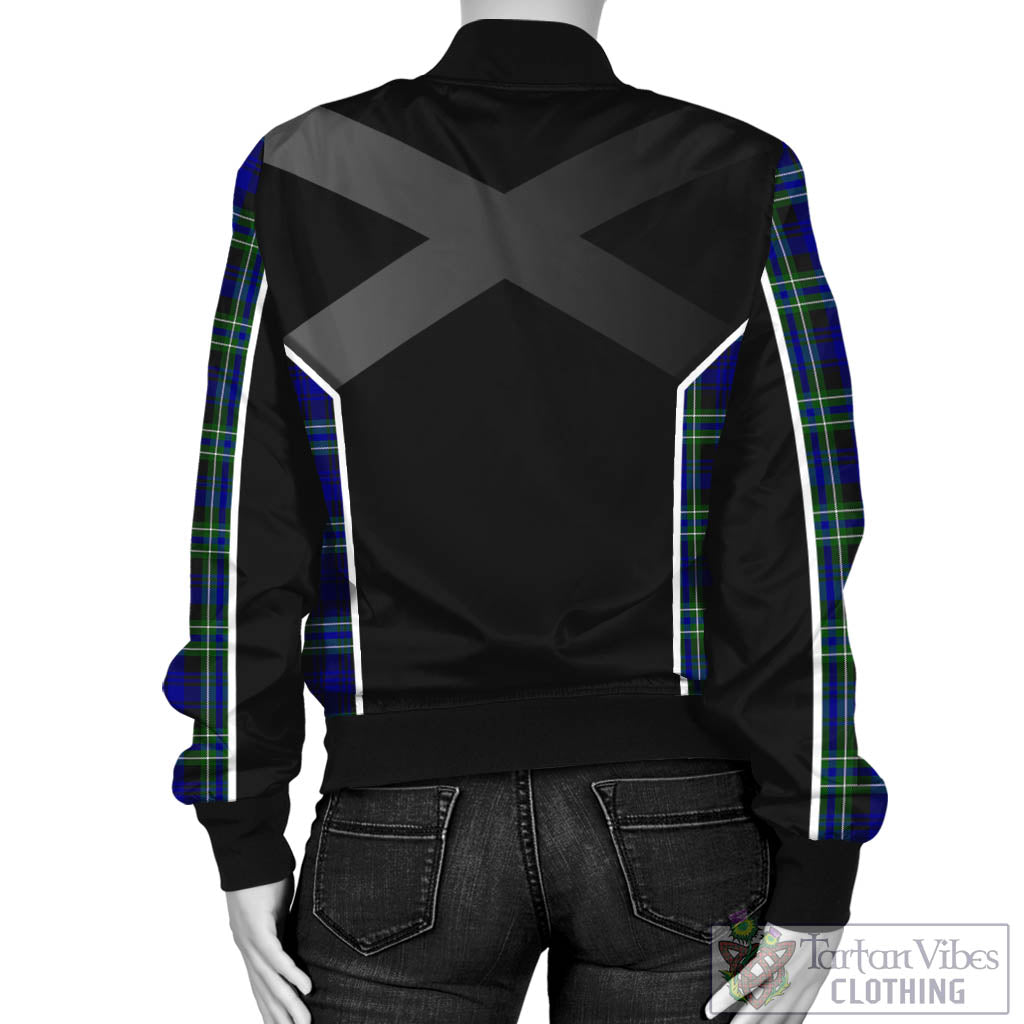 Tartan Vibes Clothing Arbuthnot Modern Tartan Bomber Jacket with Family Crest and Scottish Thistle Vibes Sport Style