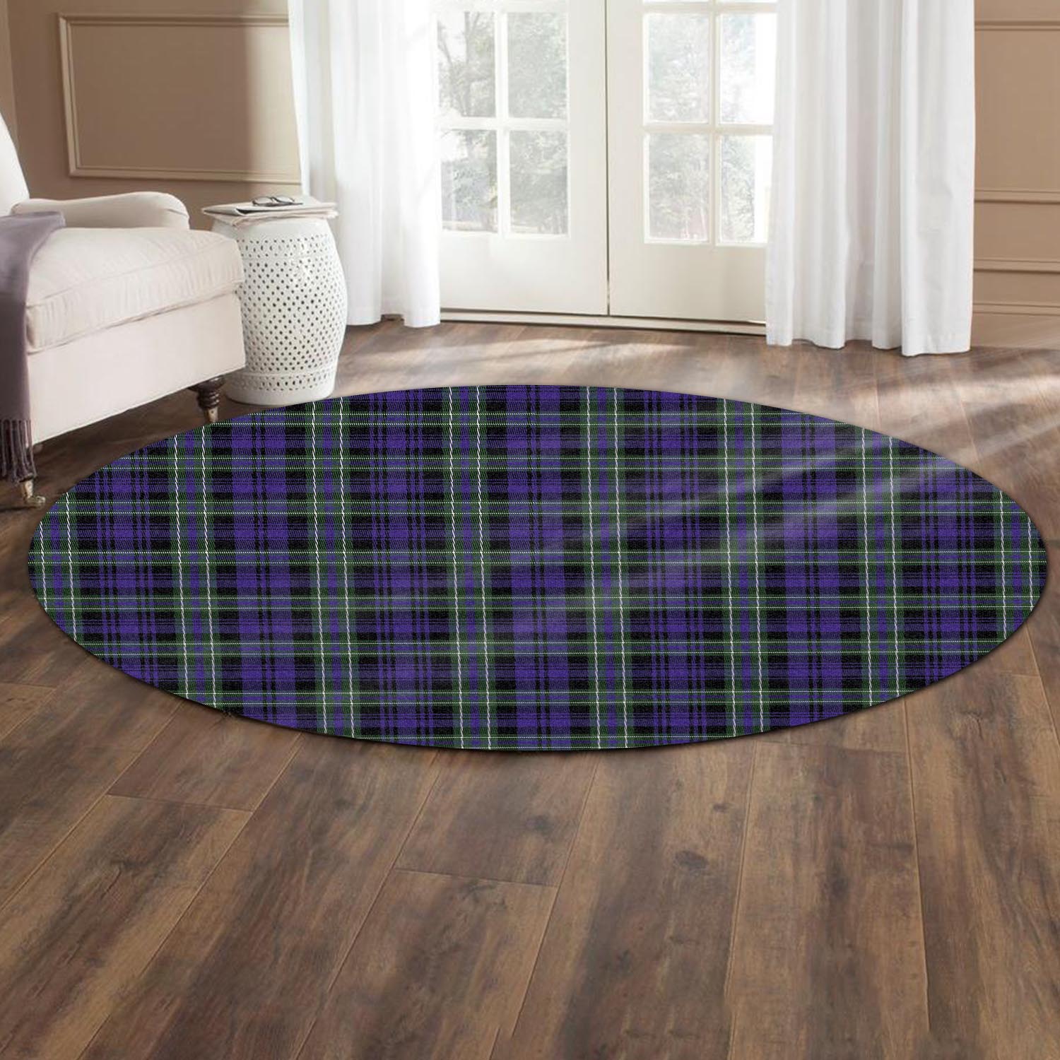 Arbuthnot Modern Tartan Round Rug - Tartanvibesclothing