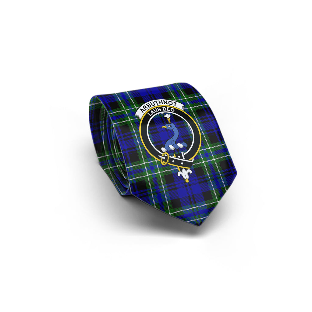 Arbuthnot Modern Tartan Classic Necktie with Family Crest - Tartan Vibes Clothing