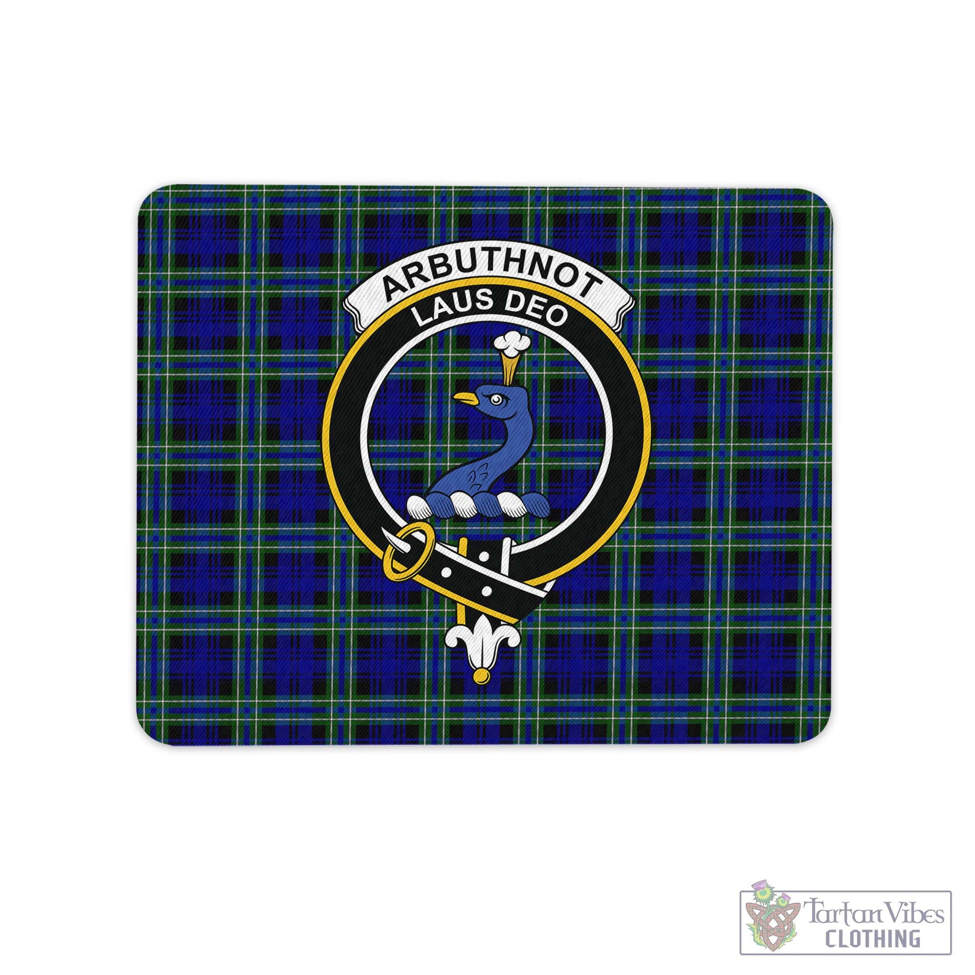 Tartan Vibes Clothing Arbuthnot Modern Tartan Mouse Pad with Family Crest