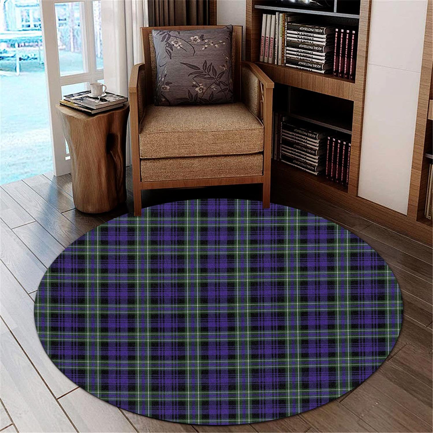 Arbuthnot Modern Tartan Round Rug - Tartanvibesclothing