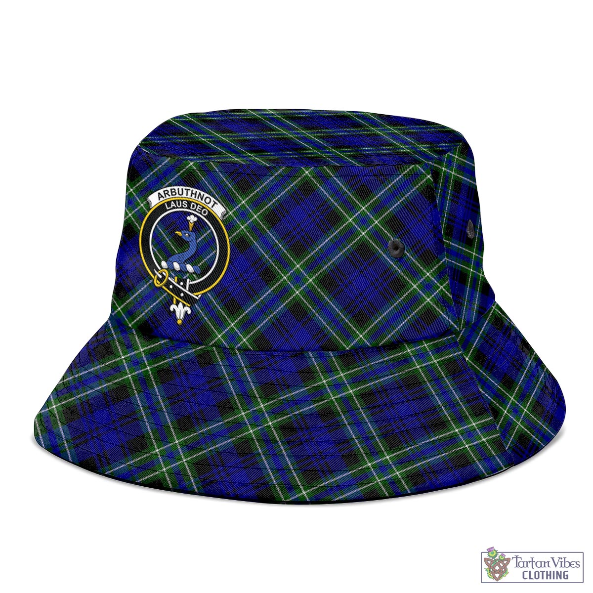 Tartan Vibes Clothing Arbuthnot Modern Tartan Bucket Hat with Family Crest