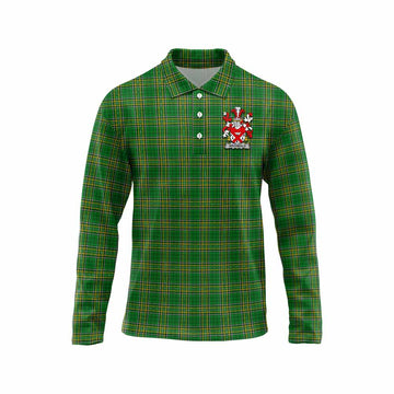 Archbold Irish Clan Tartan Long Sleeve Polo Shirt with Coat of Arms