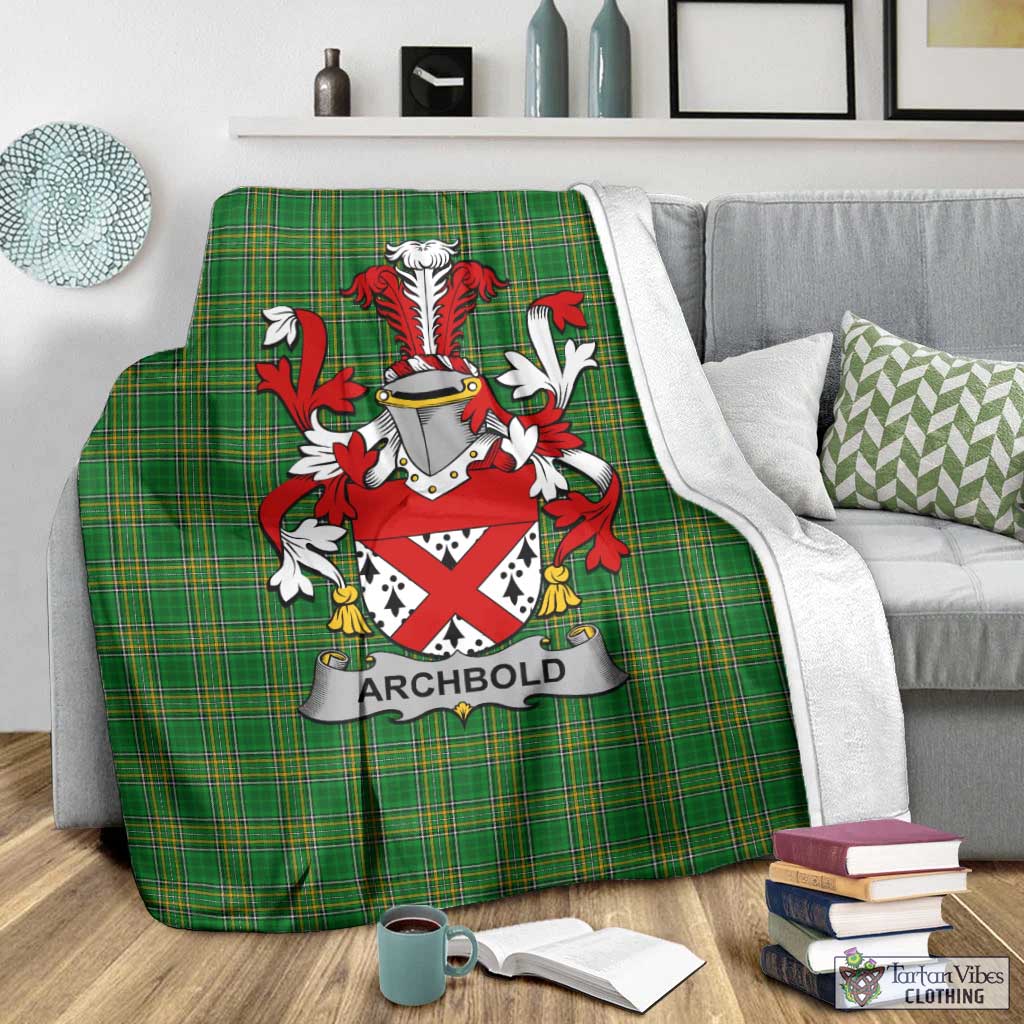Archbold Irish Clan Tartan Blanket with Coat of Arms - Tartan Vibes Clothing