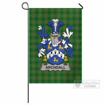 Archdall Irish Clan Tartan Flag with Coat of Arms