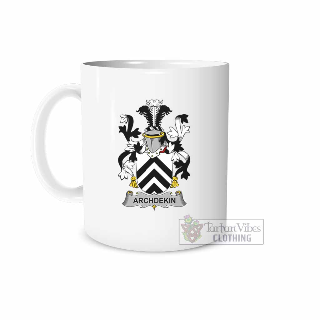 Archdekin Irish Clan Coat of Arms Ceramic Mug White - 2D-tartanvibesclothing