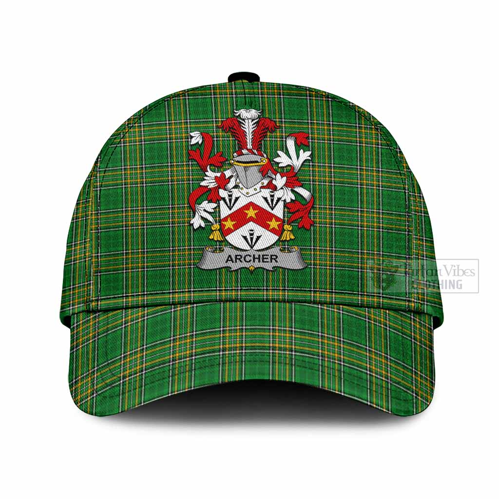 Tartan Vibes Clothing Archer Irish Clan Tartan Classic Cap with Coat of Arms