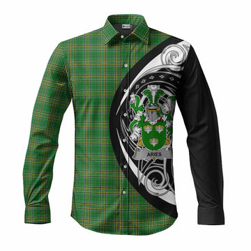 Aries Irish Clan Long Sleeve Button Shirt Celtic Circle Style Men's Shirt S - Tartan Vibes Clothing