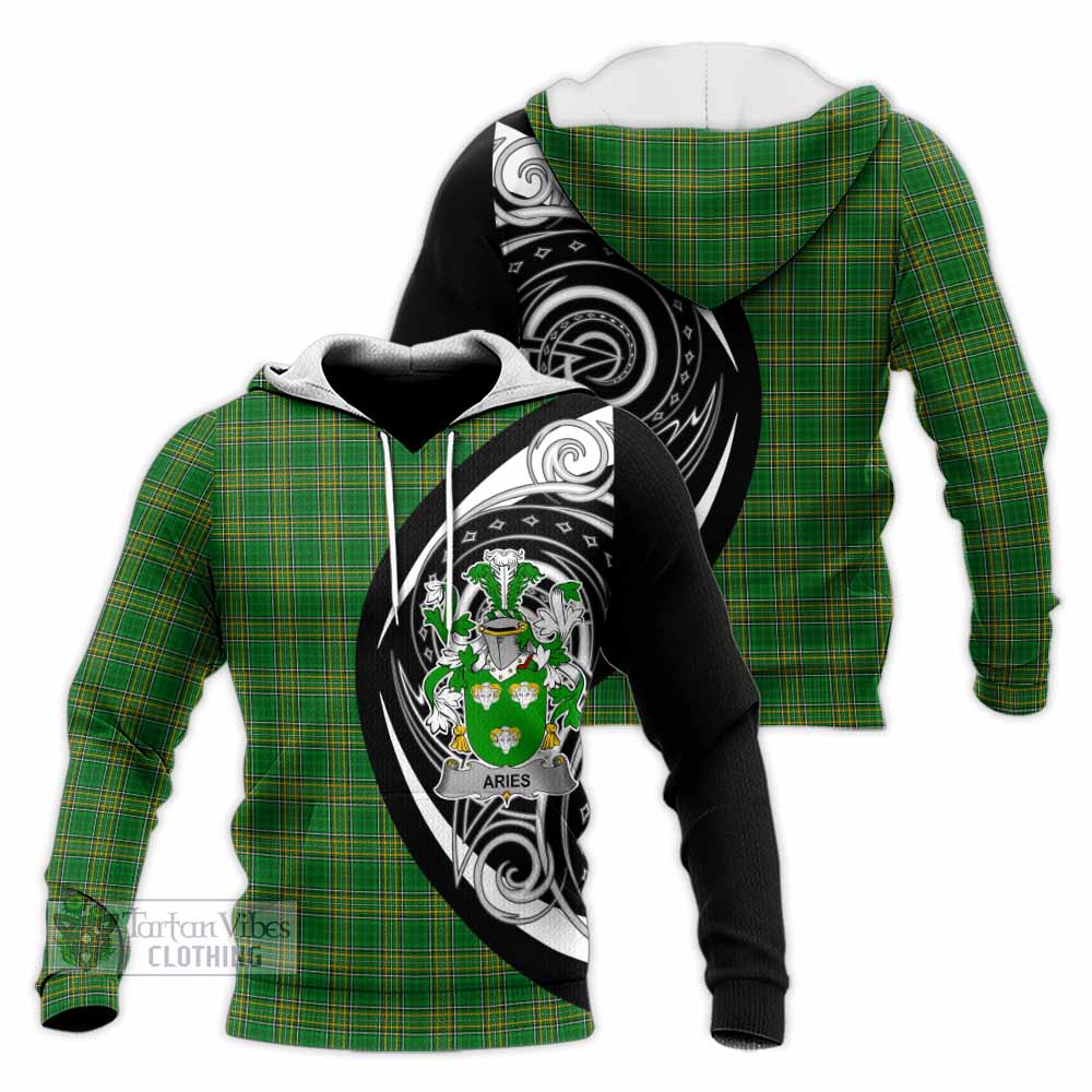 Aries Irish Clan Knitted Hoodie Celtic Circle Style - Tartan Vibes Clothing