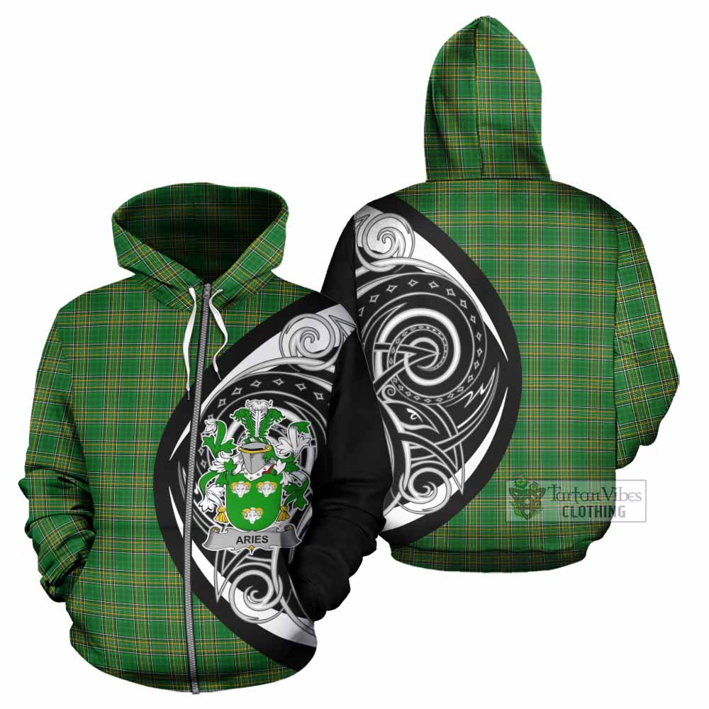 Aries Irish Clan Hoodie Celtic Circle Style Zip Hoodie - Tartan Vibes Clothing