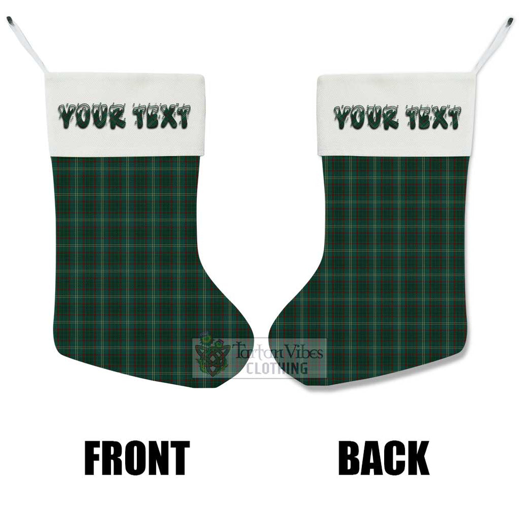 Tartan Vibes Clothing Armagh County Ireland Tartan Christmas Stocking with Personalized Text