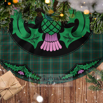 Armagh County Ireland Tartan Christmas Tree Skirt Scottish Thistle Style