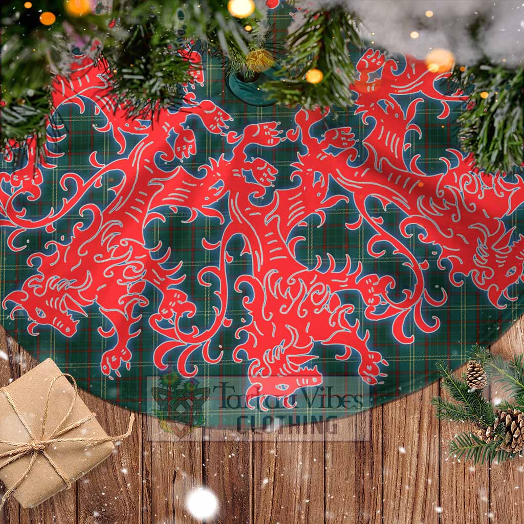 Tartan Vibes Clothing Armagh County Ireland Tartan Christmas Tree Skirt Lion Rampant Style