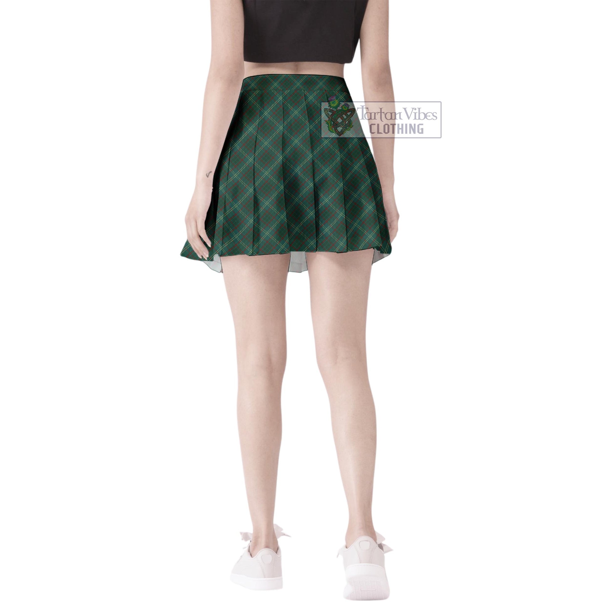 Tartan Vibes Clothing Armagh County Ireland Tartan Women's Plated Mini Skirt