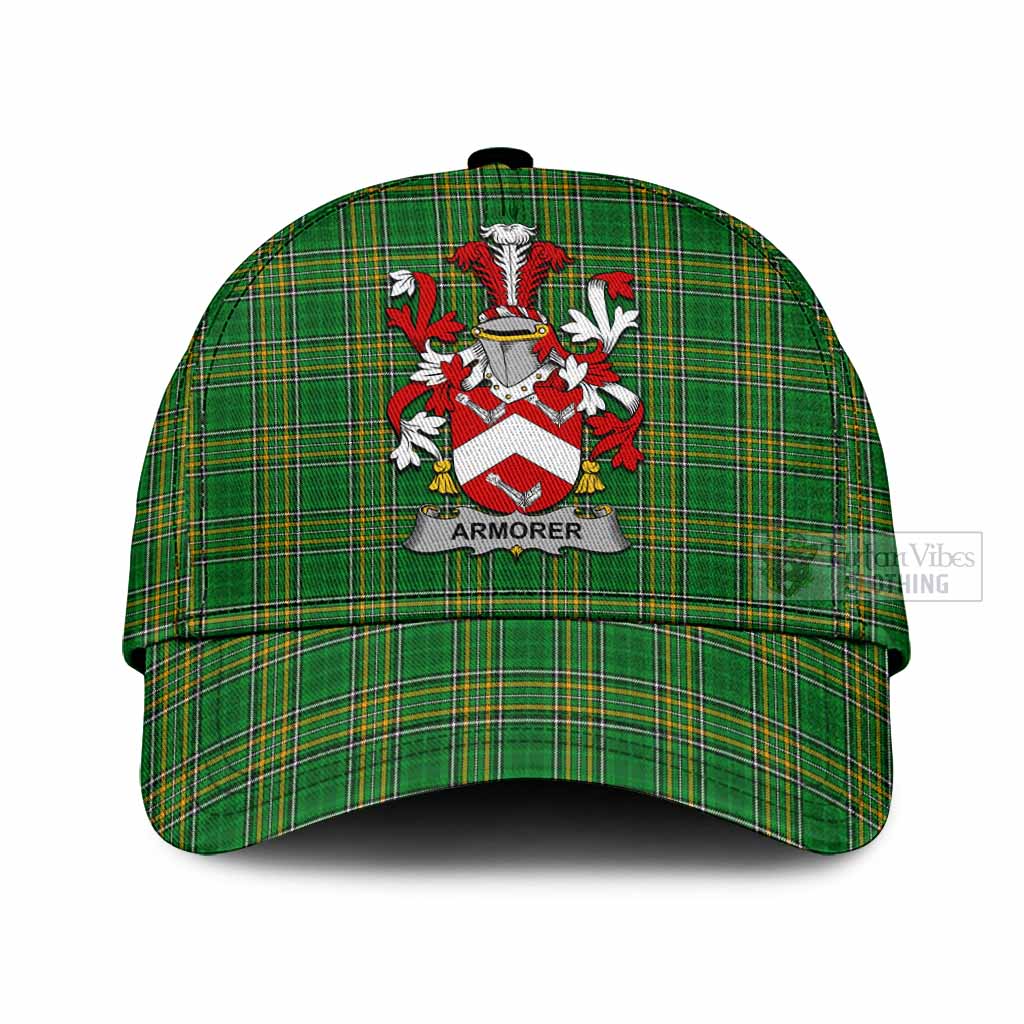 Tartan Vibes Clothing Armorer Irish Clan Tartan Classic Cap with Coat of Arms