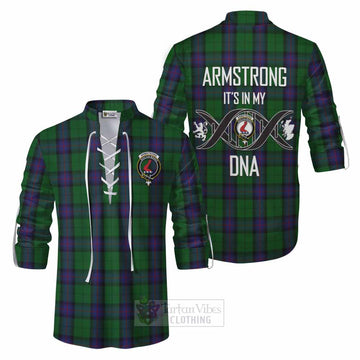 Armstrong Tartan Ghillie Kilt Shirt with Family Crest DNA In Me Style