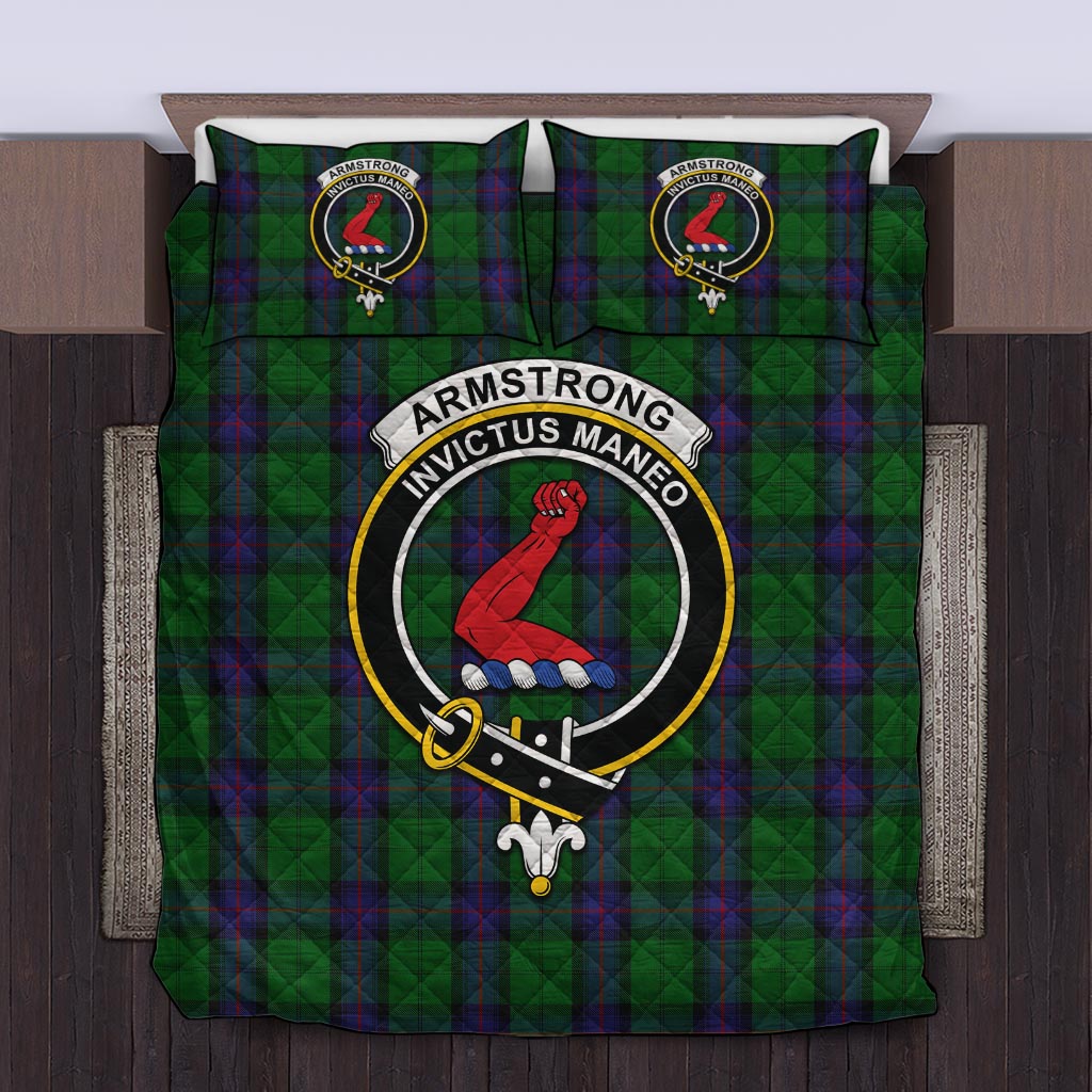 Armstrong Tartan Quilt Bed Set with Family Crest Twin - Tartan Vibes Clothing