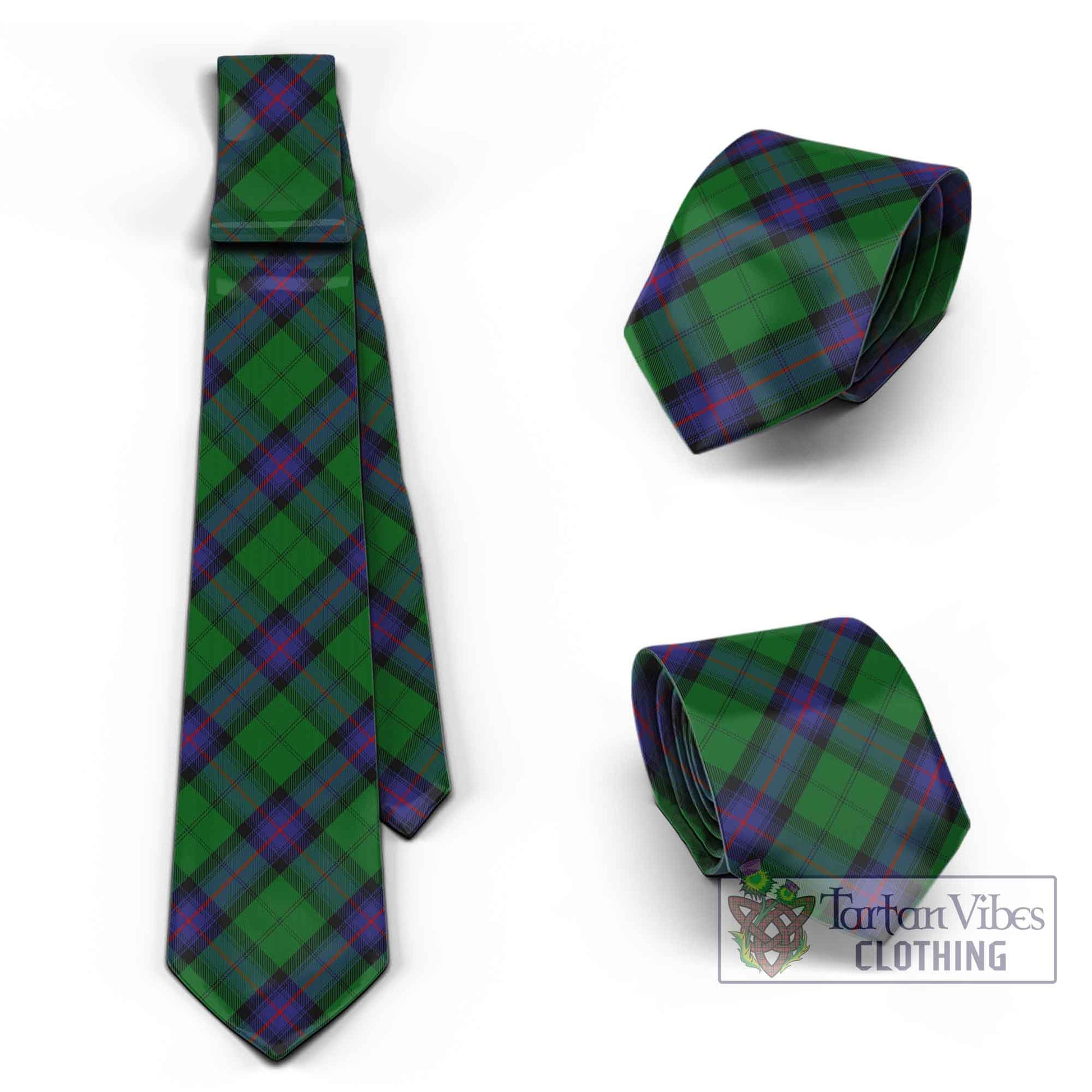 Tartan Vibes Clothing Armstrong Tartan Classic Necktie Cross Style