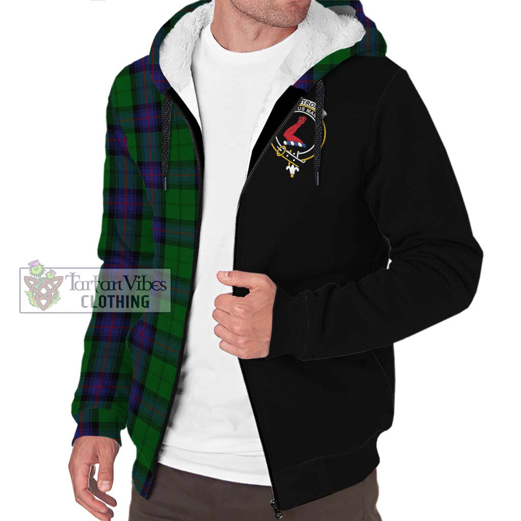 Armstrong Tartan Sherpa Hoodie with Family Crest and Half Of Me Style Unisex S - Tartanvibesclothing Shop