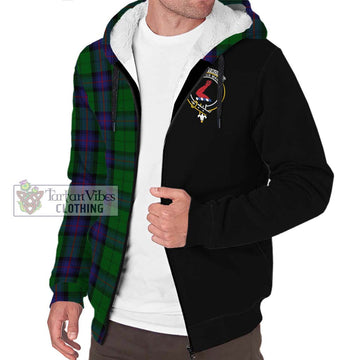 Armstrong Tartan Sherpa Hoodie with Family Crest and Half Of Me Style