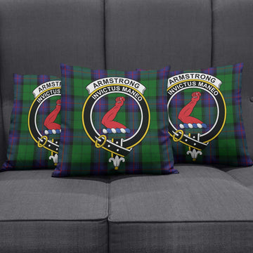 Armstrong Tartan Pillow Cover with Family Crest