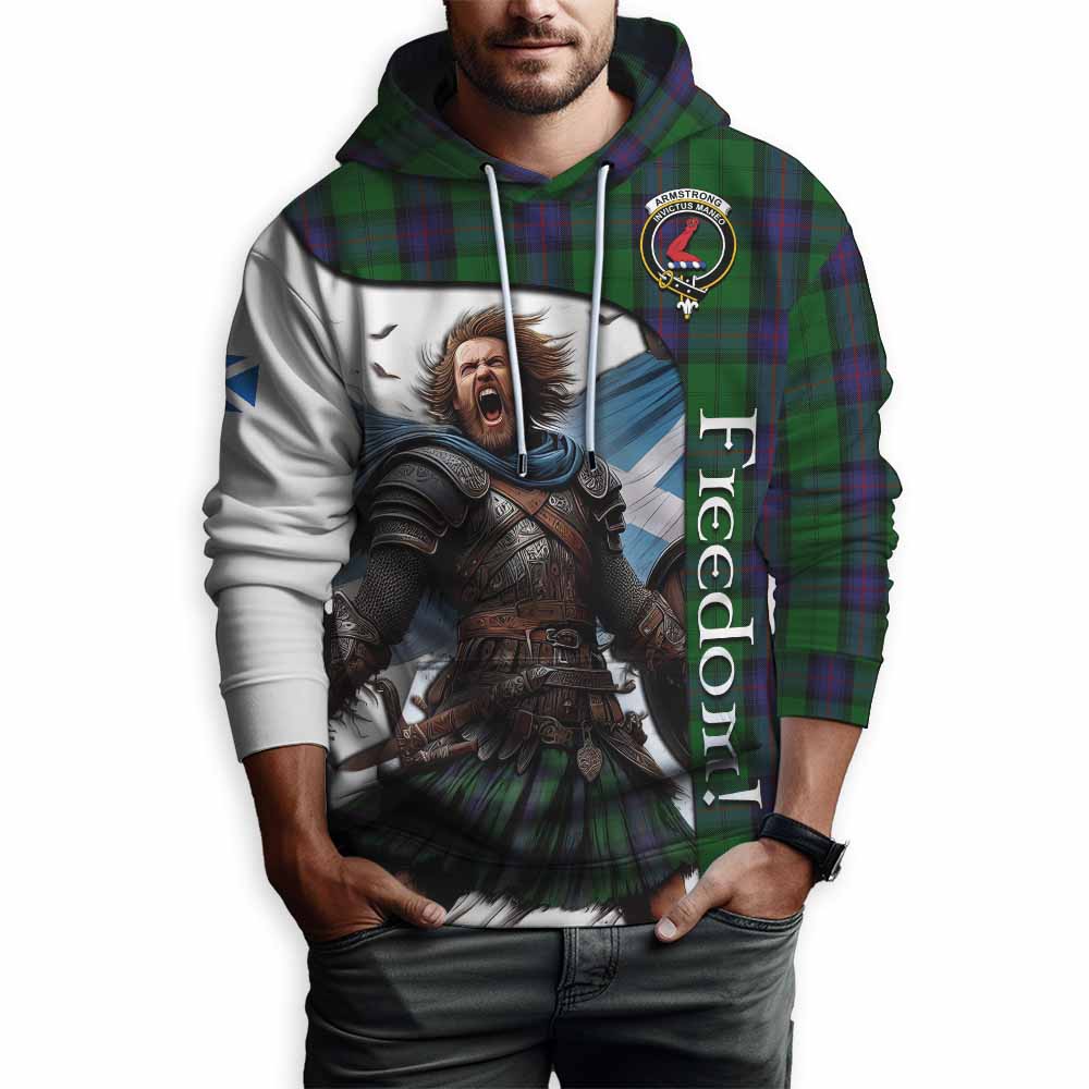 Tartan Vibes Clothing Armstrong Crest Tartan Hoodie Inspired by the Freedom of Scottish Warrior