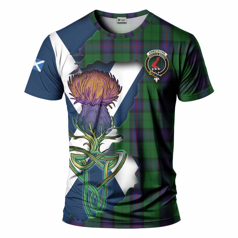 Armstrong Tartan Family Crest T-Shirt Scottish Thistle Celtic Inspired Kid's Shirt - Tartan Vibes Clothing