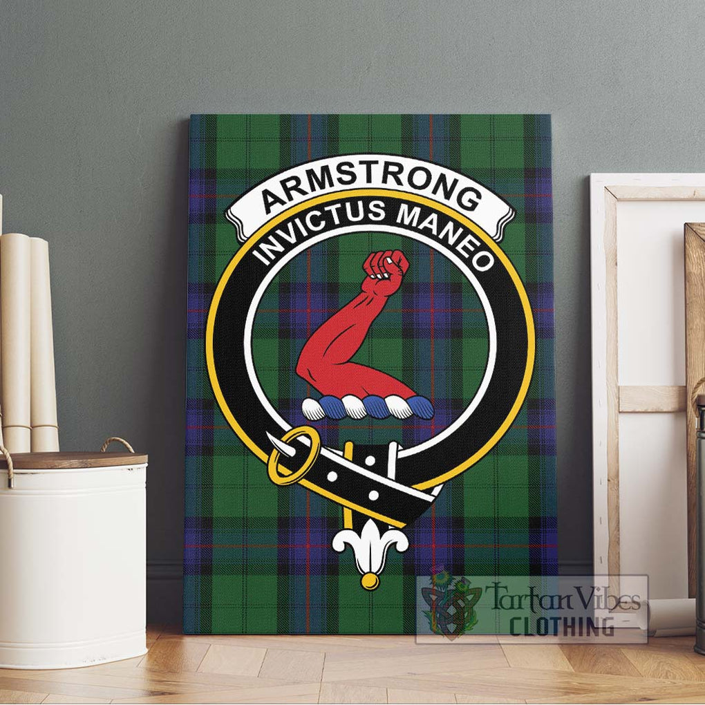 Armstrong Tartan Canvas Print Wall Art with Family Crest Without Frame - Tartan Vibes Clothing