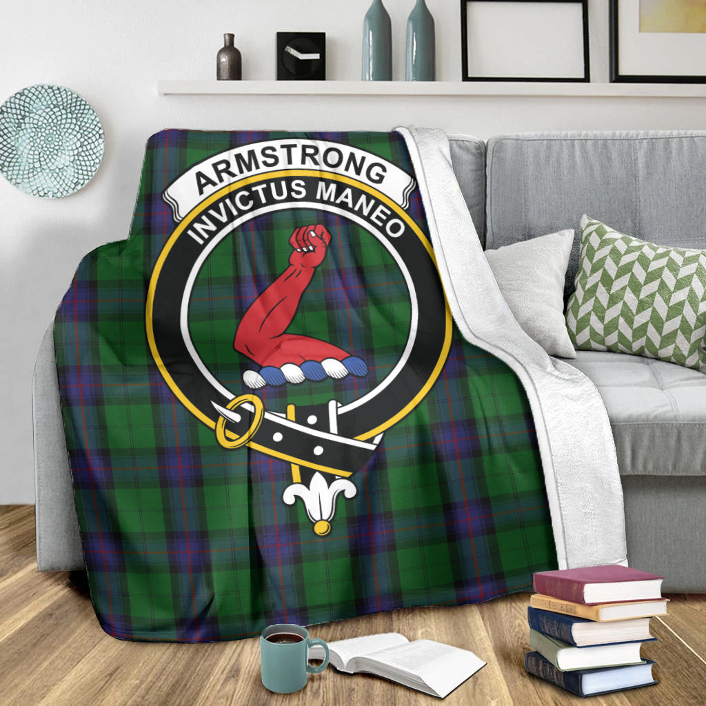 Armstrong Tartan Blanket with Family Crest X-Large 59 x 79 inches 150 x 200 cm - Tartan Vibes Clothing