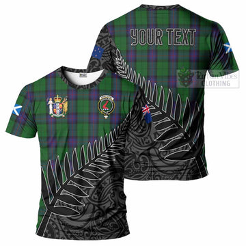 Armstrong Crest Tartan T-Shirt with New Zealand Silver Fern Half Style